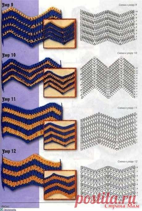 Зиг-заг крючком, модели и схемы - Страна Мам