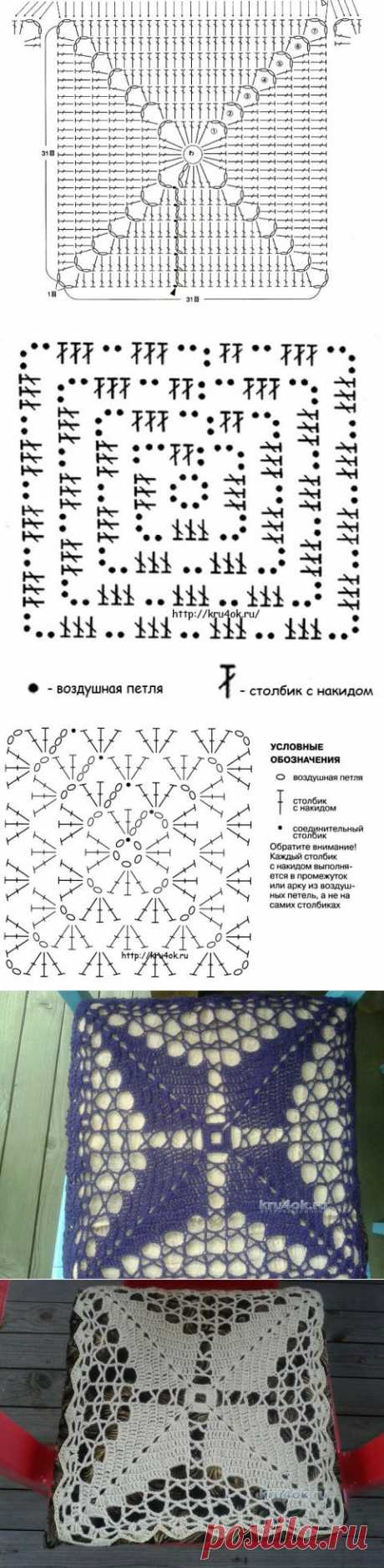 Вязаные крючком чехлы на табуретки - вязание крючком на kru4ok.ru