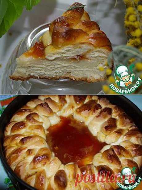 Пирог со сливочным сыром и вареньем - кулинарный рецепт