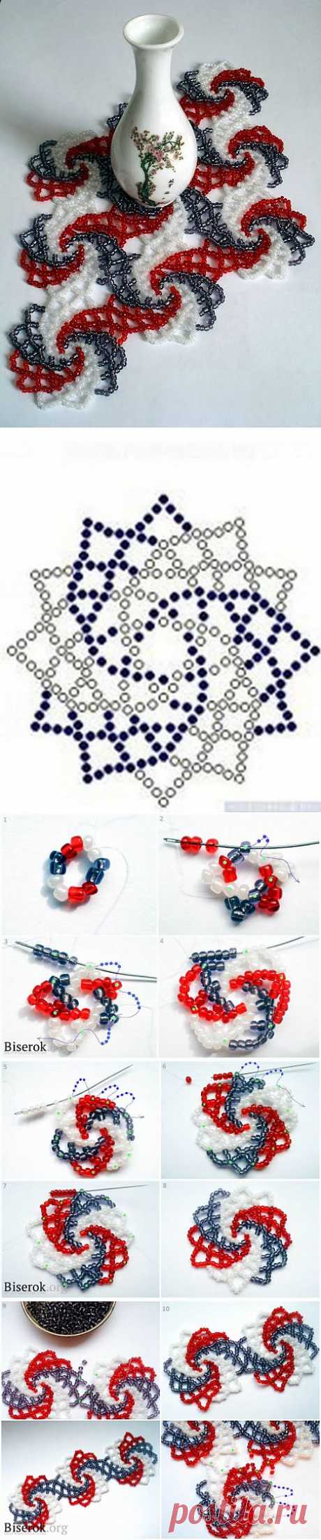 Openwork beaded napkin, Beaded Napkin, how to tie a napkin itself | Laboratory household