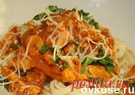 Спагетти с курицей и томатным соусом - Простые рецепты Овкусе.ру