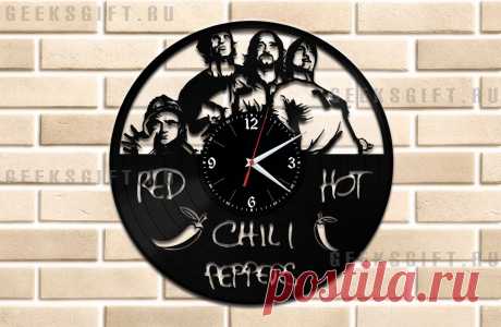 Необычный подарок: Часы из виниловой пластинки - группа Red Hot Chilli Peppers