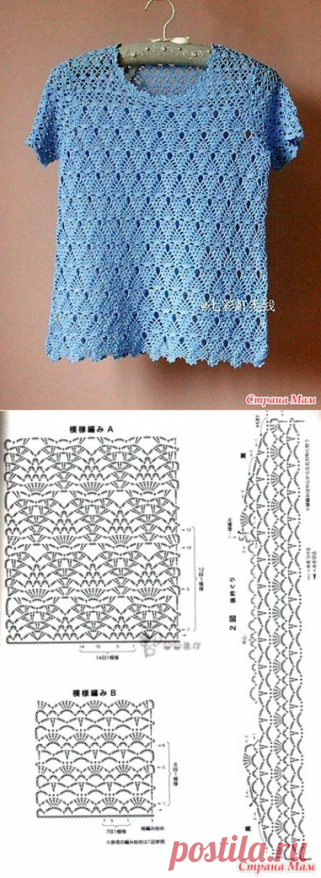 Ажурная кофточка крючком. - ВЯЗАНАЯ МОДА+ ДЛЯ НЕМОДЕЛЬНЫХ ДАМ - Страна Мам
