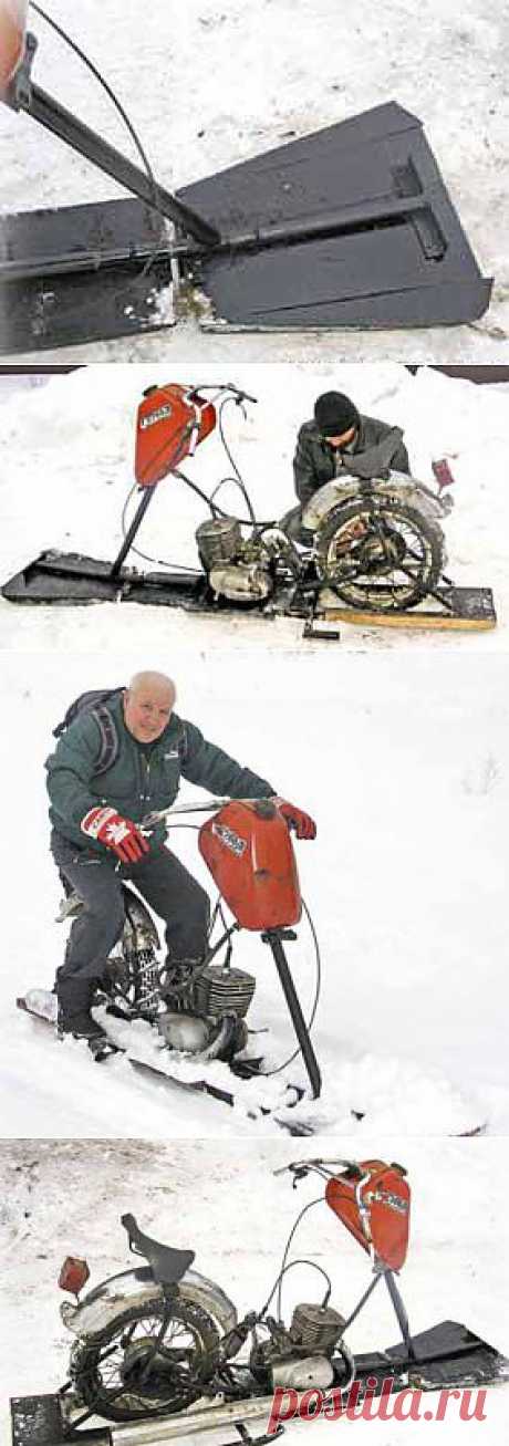 Как из мотоцикла сделать снегоход - Построим дом и дачу сами