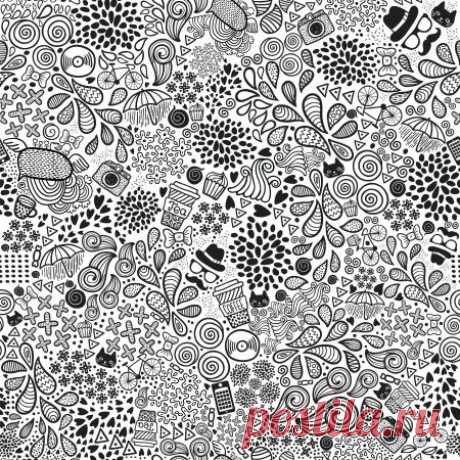 Cute cartoon doodle hipster seamless pattern background 123RF - Миллионы стоковых фото, векторов, видео и музыки для Ваших проектов.