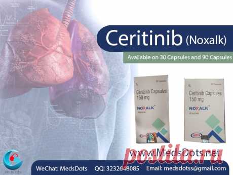 Buy Noxalk (Ceritinib) 150mg Capsule is a prescription medicine manufactured by Natco Pharma Limited that interferes with the growth and spread of cancer cells in the body. The aim of medsdots to care your health who arrange the Generic Spexib Capsules, Indian Noxalk 150mg or many other brand across the world including various countries such as USA, China, Hong Kong, UK, Poland, Singapore, Malaysia, Romania, Hungary, Laos, Fiji, New Zealand, Latvia, Belarus, Vietnam, Philippines, Cambodia, Russi