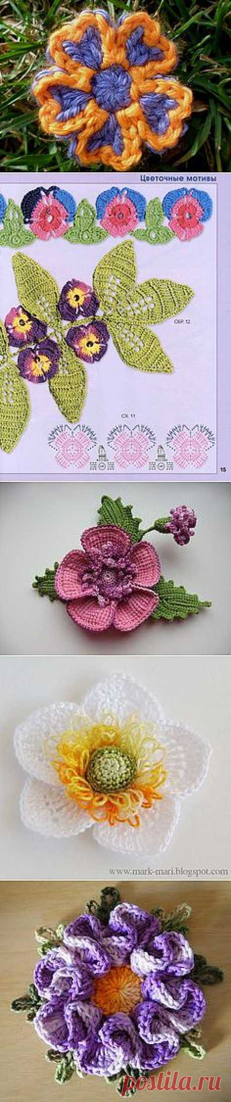 Crochet Flowers &amp; Leaves