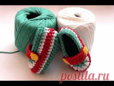 How to Crochet Toffee Apple Baby Booties - Crochet Baby Booties