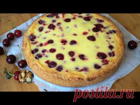 ВИШНЁВЫЙ ПИРОГ со сметанной заливкой ,очень вкусно!Cherry Pie