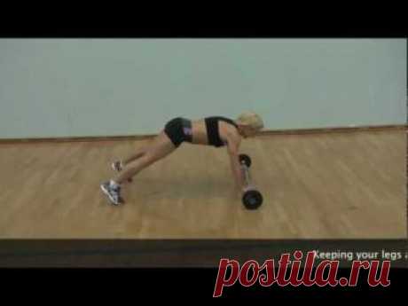 standing abdominal barbell roll out exercise for abdominal muscles