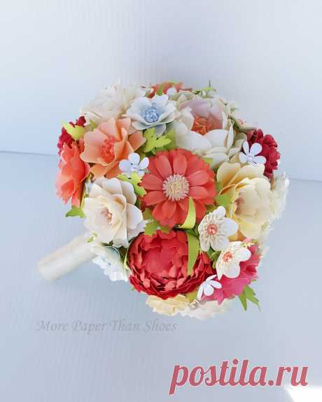 Paper Bouquet Paper Flower Bouquet Wedding by morepaperthanshoes