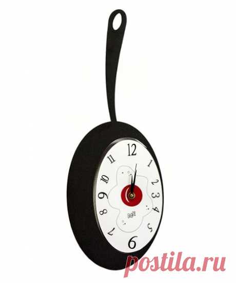 Часы «Сковорода» 25х55 см - оригинальный подарок маме - 1860 руб
