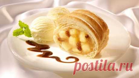 Рецепт недели: Штрудель с яблоком и мороженым :: Кулинарный блог студии «Anetti»