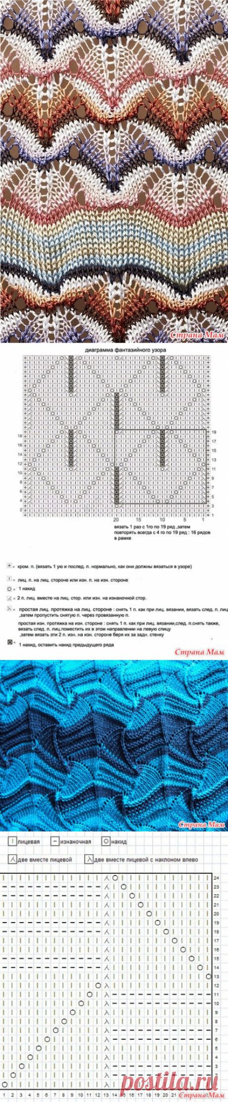 Узоры в стиле Миссони. Спицы - Вязание - Страна Мам