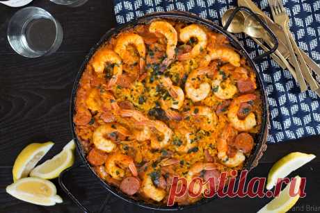 Shrimp and Chorizo Paella Recipe - Easy Paella at Home