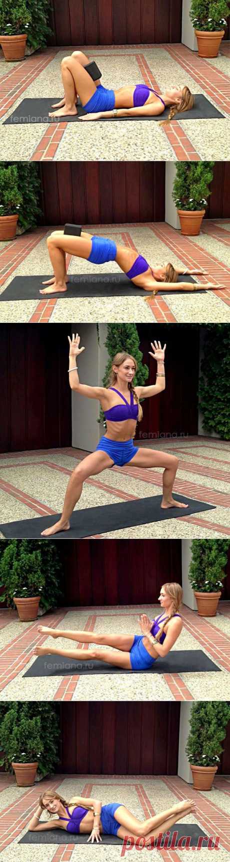 Эффективные упражнения на внутреннюю поверхность бедра (йога+фитнес) | FEMIANA