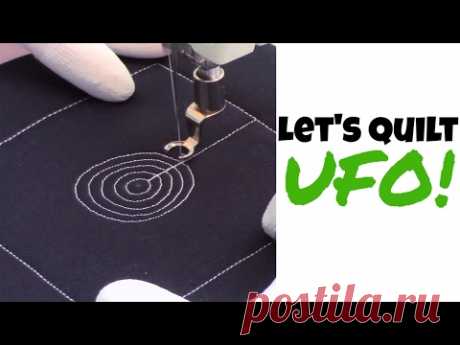 Beginner Machine Quilting UFO Circles - Basic Free Motion Quilting Tutorial #476 with Leah Day