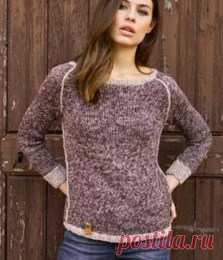 Пуловер Небраска Летняя модель женского свитера, связанного из хлопка на спицах 5.5 мм. Все детали модели выполнены отдельно чулочной вязкой, обработка вяжется...