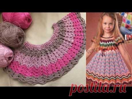 Платье Вязаное крючком. Зиг-заг крючком.Расчеты.Часть 1.Knitted dress