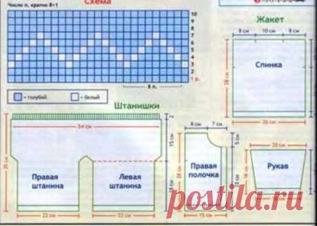 Жакет и штанишки для малыша