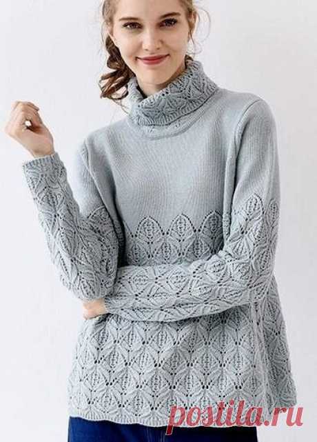 Очень красивый узор для пуловера. Схема