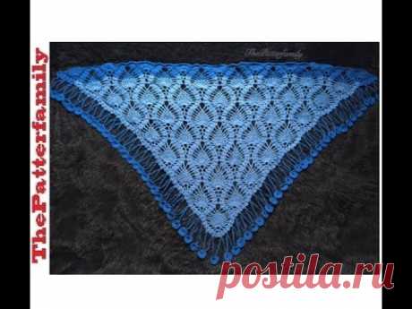 How to Crochet a Triangle Shawl Pattern #38│by ThePatterfamily