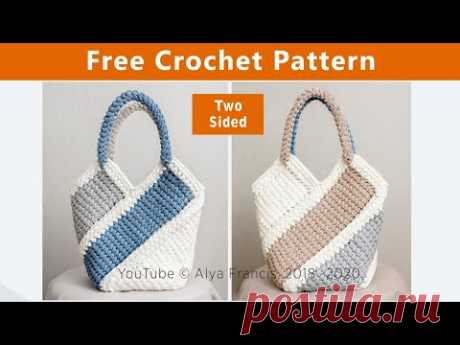 BEST Tunisian Crochet "Breez" Handbag | ЛУЧШАЯ Вязаная Тунисская Сумка "Бриз" из трикотажной пряжи