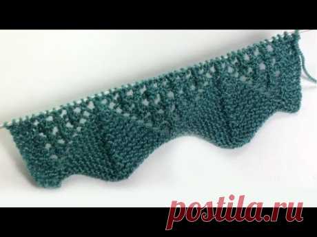 Старинное испанское кружево "Водопады Мадейры" / Вязание спицами / Spanish lace knit.
