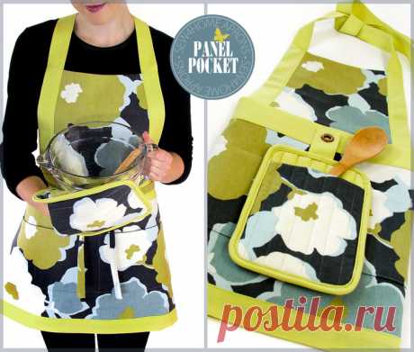 Bold, Panel Pocket Apron | Sew4Home