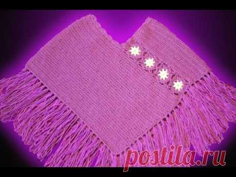 CROCHET TUTORIAL PONCHO NIÑA 2 AÑOS (PARTE 1 DE 2)