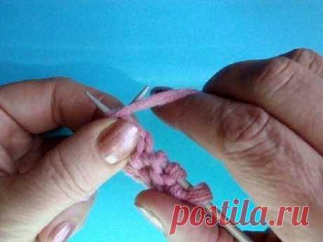 Урок 40 Изнаночная петля Нестандартный английский метод  Knitting basics