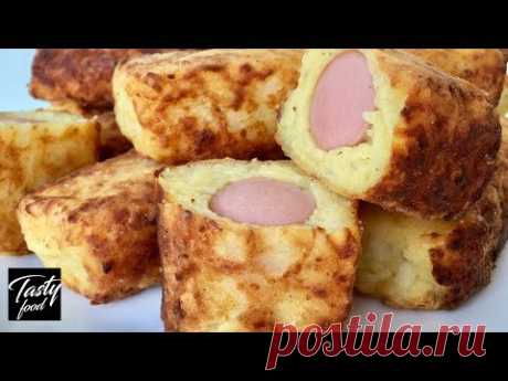 (122) Картофельные Пальчики с Сосисками, Классный Перекус! - YouTube