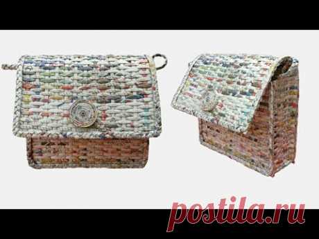 How To Make A Ladies Purse/Bag with Newspaper and Fevicol (Unique 2)