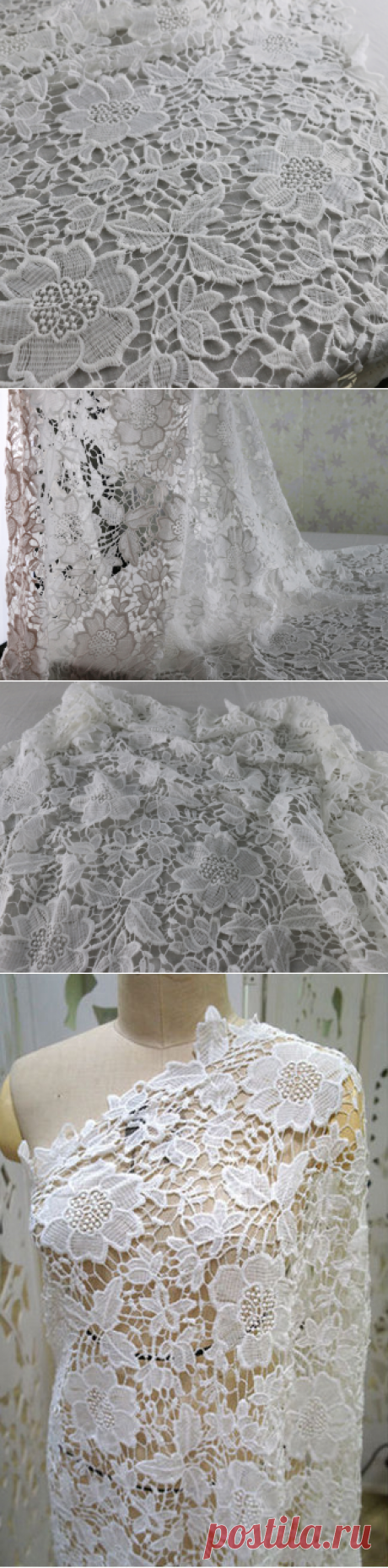 Оптовая продажа Букет Аксессуары материал шнурка цветы гипюр ткани для свадебное платье белое по двору купить на AliExpress