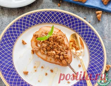 Десерт из груши с творогом и печеньем – кулинарный рецепт