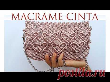 MACRAME BAG : HEART / LOVE PATTERN FOR WOMEN BAG | Tas Tali Makrame Motif Cinta / Hati