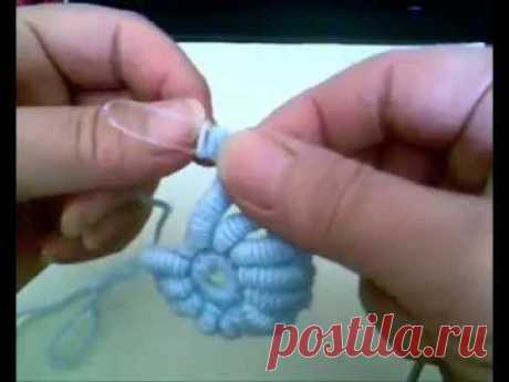 bullion stitch,punto gusano, punto fusillo,facile con mollettta