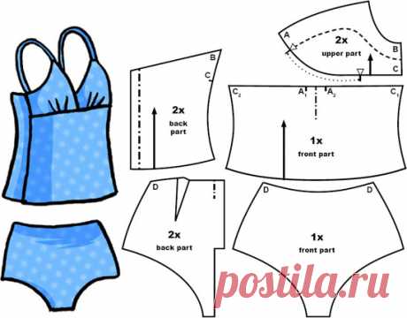 Two-piece set - chemise and pants :: SEWING FOR DOLLS