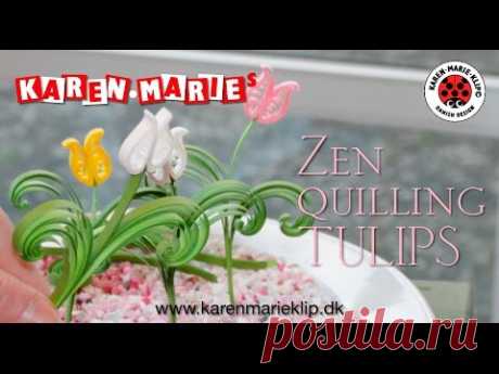 Zen Quilling Tulips - Karen Marie Klip & Papir