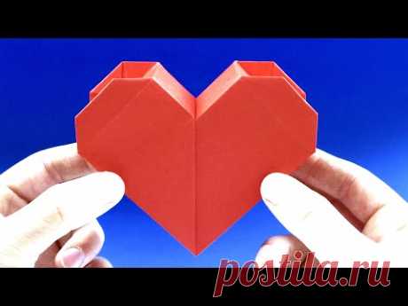 Подарок из бумаги своими руками ❤ Оригами коробочка в виде сердца