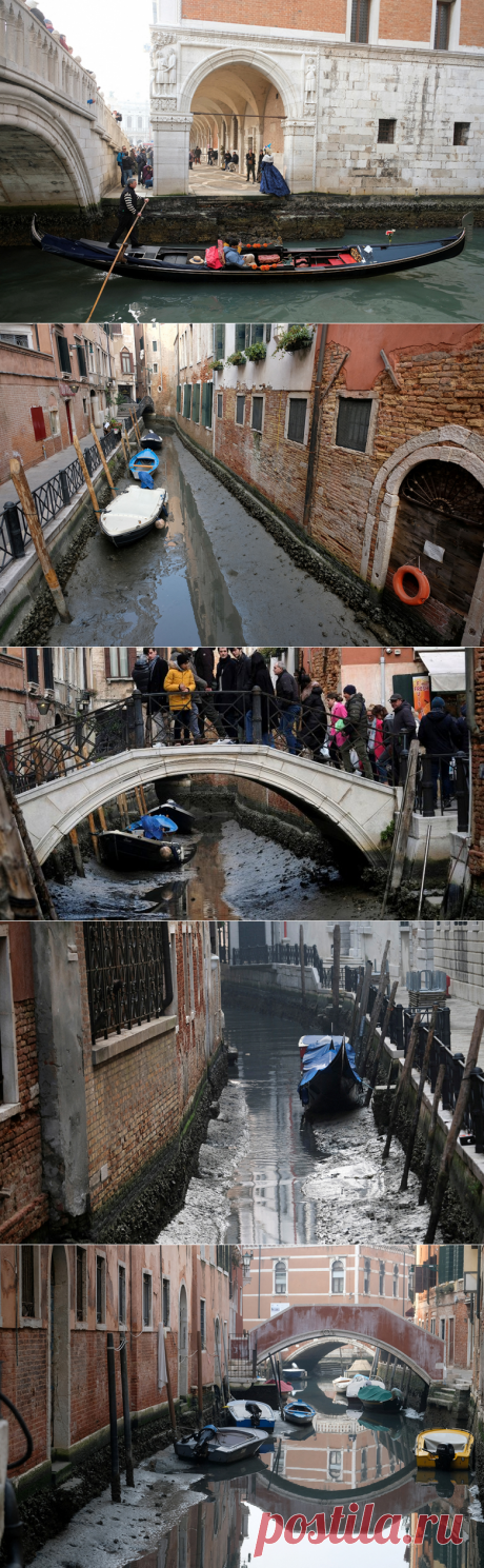 21-2-23-В Венеции почти пересохли каналы из-за отлива - Погода Mail.ru