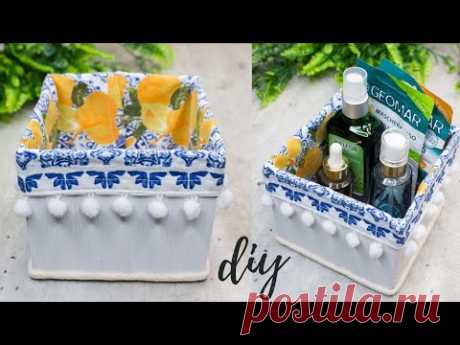 DIY Великолепная КОРЗИНКА из коробки своими руками ☆ МК ☆ ORGANIZER handmade - YouTube