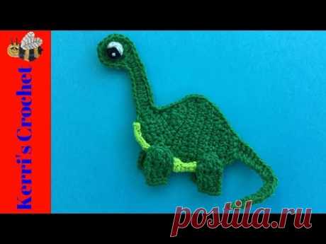 Dinosaur Crochet Tutorial - Crochet Applique Tutorial