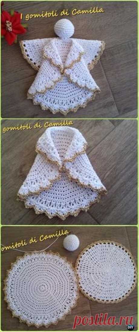 Crochet Decorative Angel from Rounds Free Pattern - Crochet Angel Free Patterns