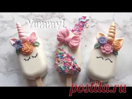 Unicorn Cake Popsicle