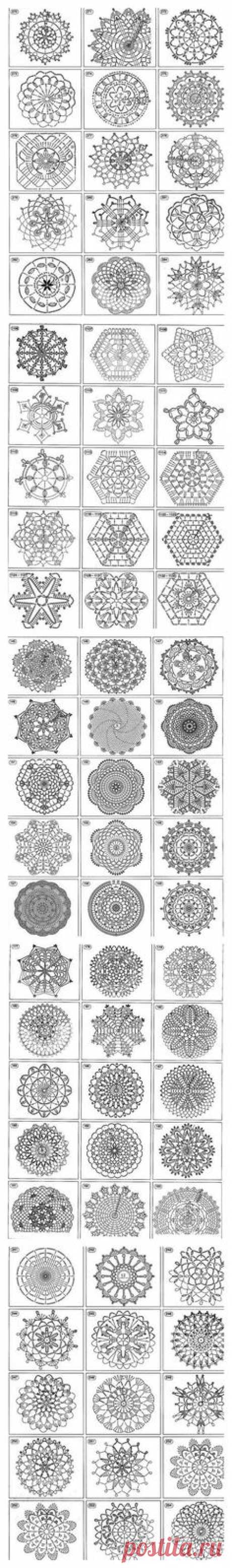 Over 1400 free crochet motif, afghan squares, coasters, snowflakes, doilies, triangles stitch chart diagram patterns. Great for baby blankets, afghans, table cloths, towel edging, Christmas. ornaments etc.