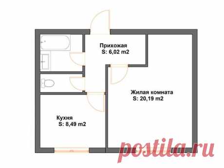 Три проекта однокомнатной квартиры — Мой дом