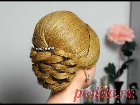 ▶ Вечерняя, свадебная прическа на длинные волосы. Wedding prom hairstyle for long hair - YouTube