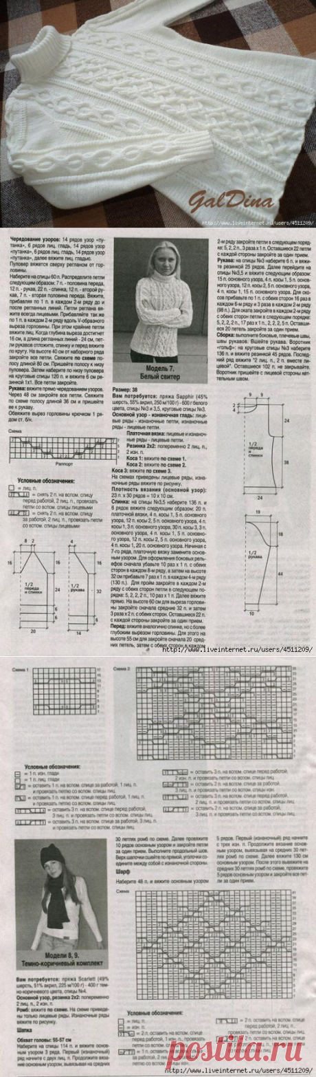 Красивейший свитер с косами — Сделай сам, идеи для творчества - DIY Ideas