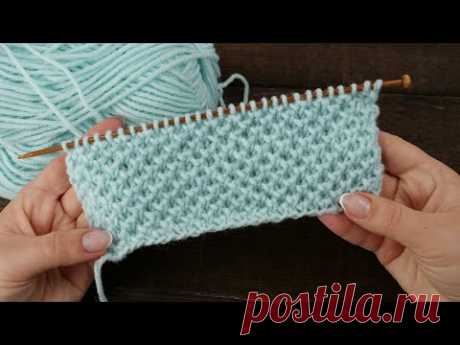 Brioche pearls - knitting pattern 📿 Жемчуг из петель бриошь – узор спицами 🌐